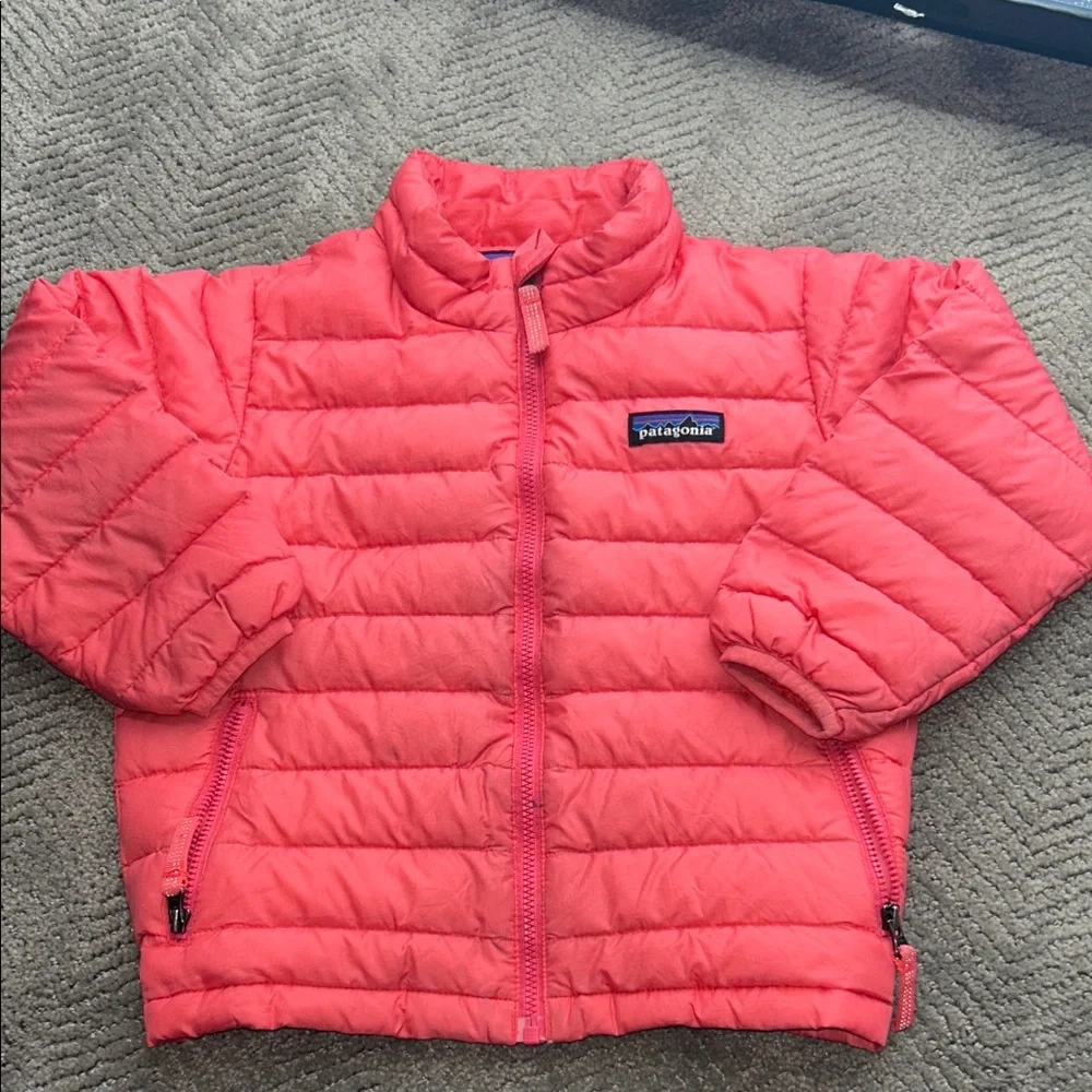Patagonia Baby Pink Down Sweater Coat Puffer Jacket 3T - Picture 1 of 11
